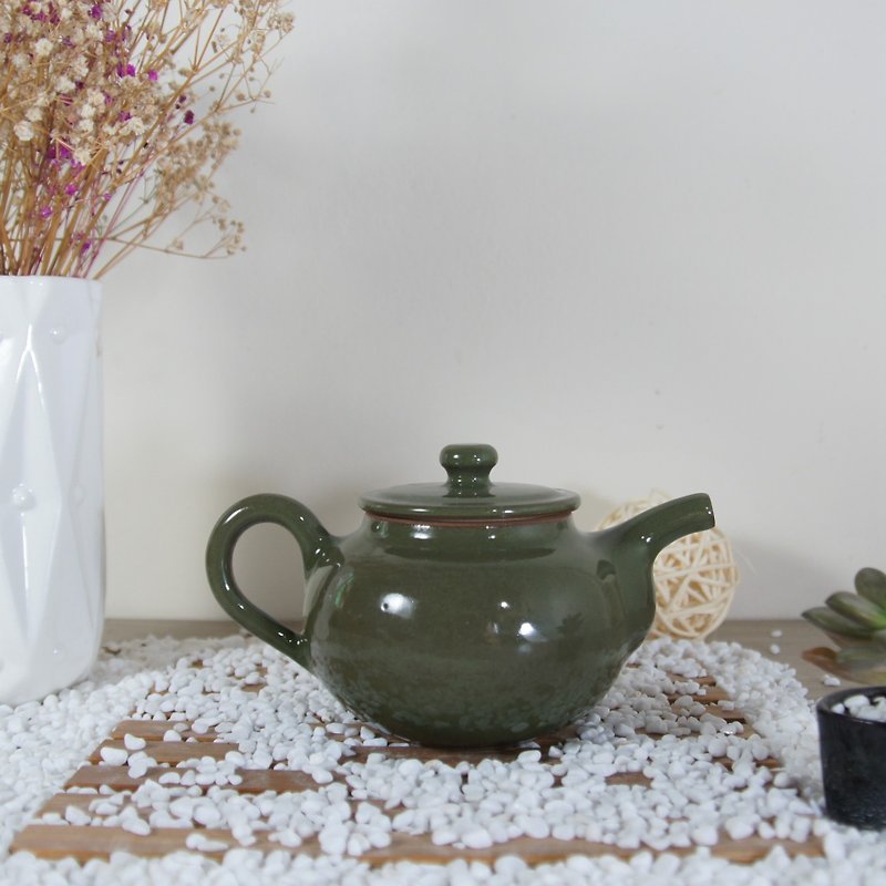 草绿茶壶-容量约220ml - 茶具/茶杯 - 陶 绿色