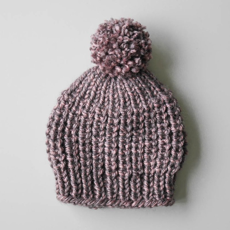 毛帽-芋头粉-附手绘包装 - 帽子 - 羊毛 紫色