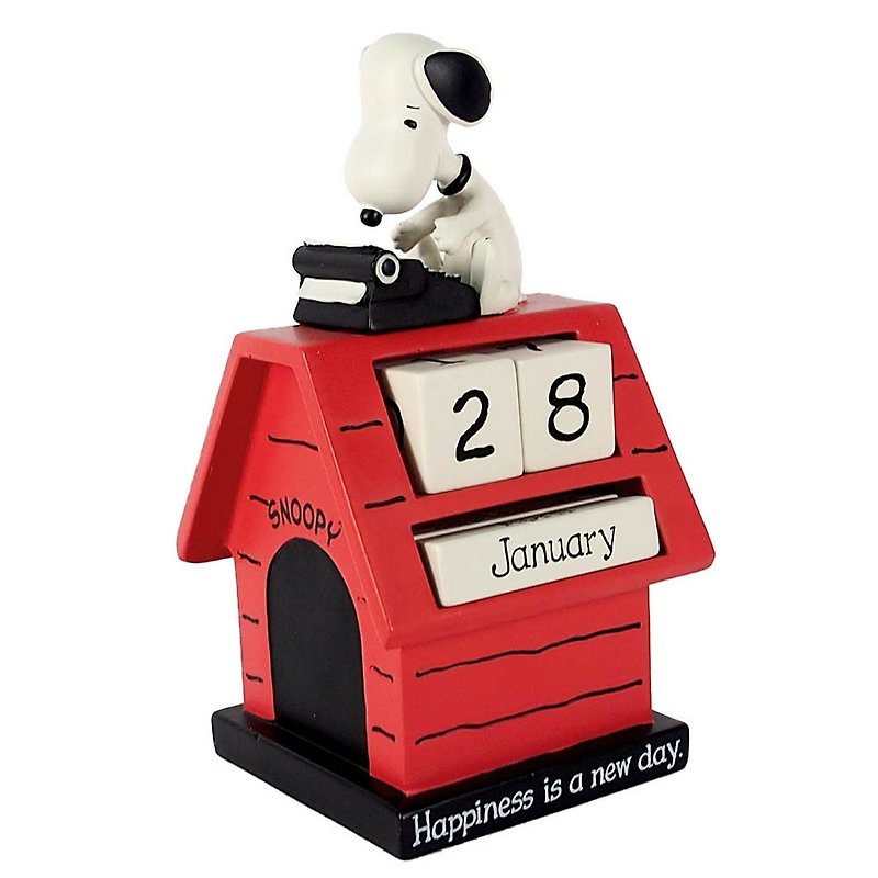 Snoopy 手工日历雕塑-史努比与红屋【Hallmark-Peanuts史奴比】 - 摆饰 - 陶 红色