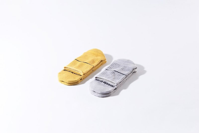 黄泥  New BASIC二入组 - 袜子 - 棉．麻 黄色
