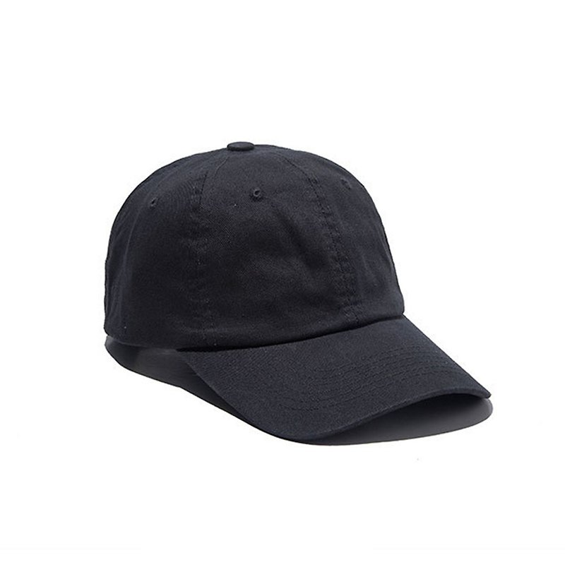 纯色水洗休闲帽 黑- 共9色  定制化M8366-1 - 帽子 - 棉．麻 黑色