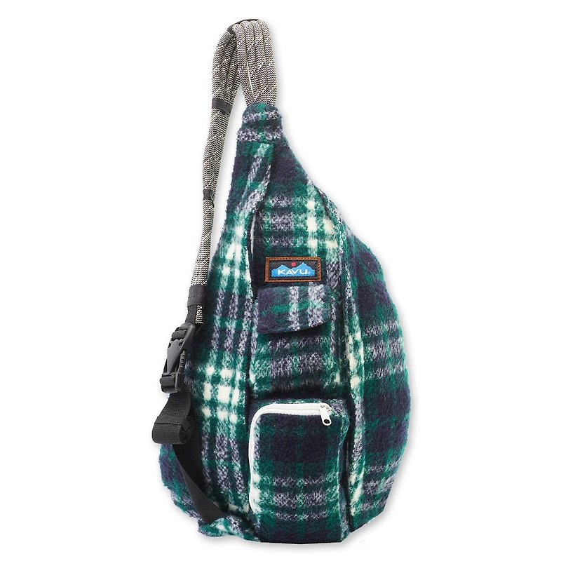 【西雅图 KAVU】Plaid Rope Bag 休闲格纹单肩包 西北绿方 #9164 - 侧背包/斜挎包 - 其他材质 