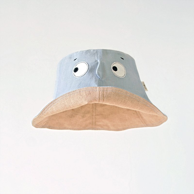 【躲帽帽-浅牛仔蓝】轻薄色织棉 成人渔夫帽 - 帽子 - 棉．麻 蓝色