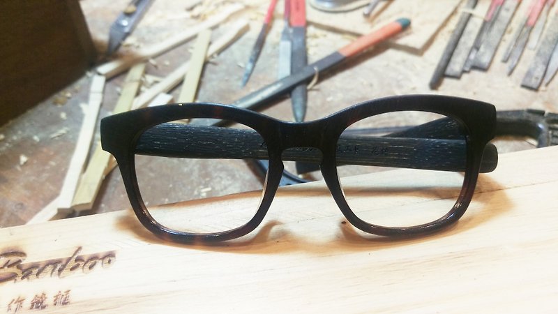 Mr.Banboo 花语系列【深情玫瑰遇上有温度的竹子】有故事的 台湾手工眼镜 - 眼镜/眼镜框 - 竹 黑色