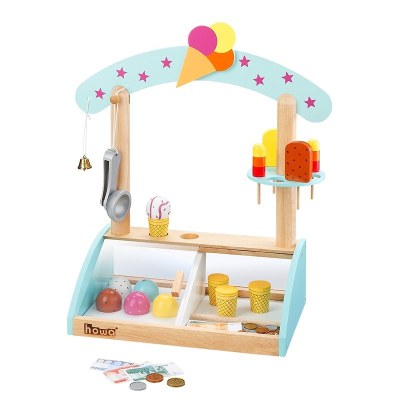 夏日甜滋滋。木制冰淇淋玩具店铺 - 玩具/玩偶 - 木头 