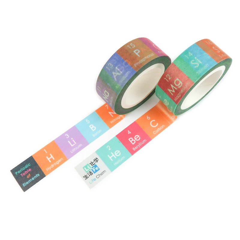 元素周期表-纸胶带(两款一套) / 送礼 包装  DIY 手作 科学 化学 - 纸胶带 - 纸 多色