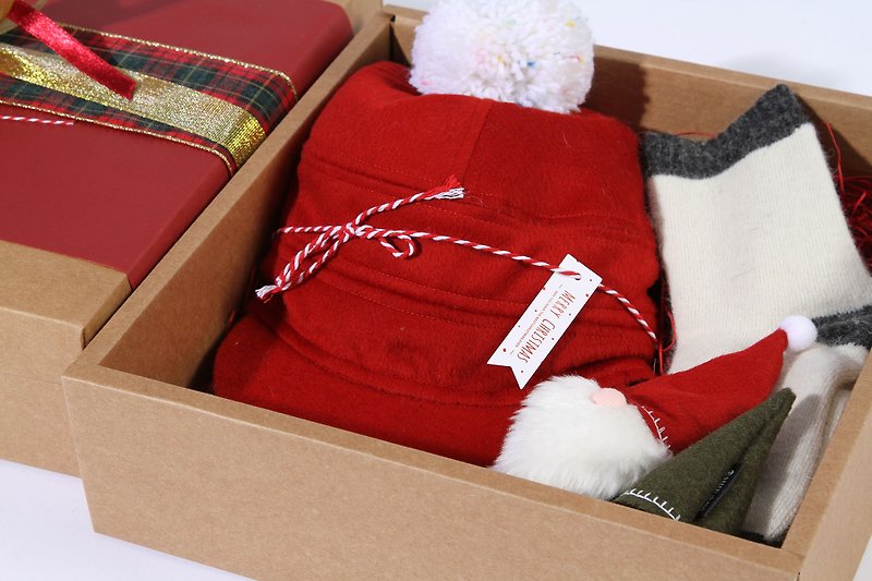 飞行帽圣诞礼盒 - 帽子 - 羊毛 红色