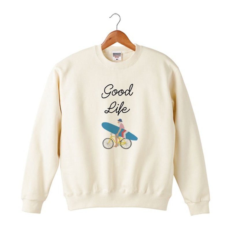 Good Life #1 スウェット - 中性连帽卫衣/T 恤 - 棉．麻 白色