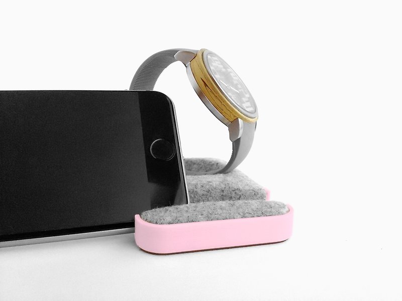 Unique multifunctional tray, Watch stand, Smartphone stand, Smart phone stand - 收纳用品 - 环保材料 粉红色