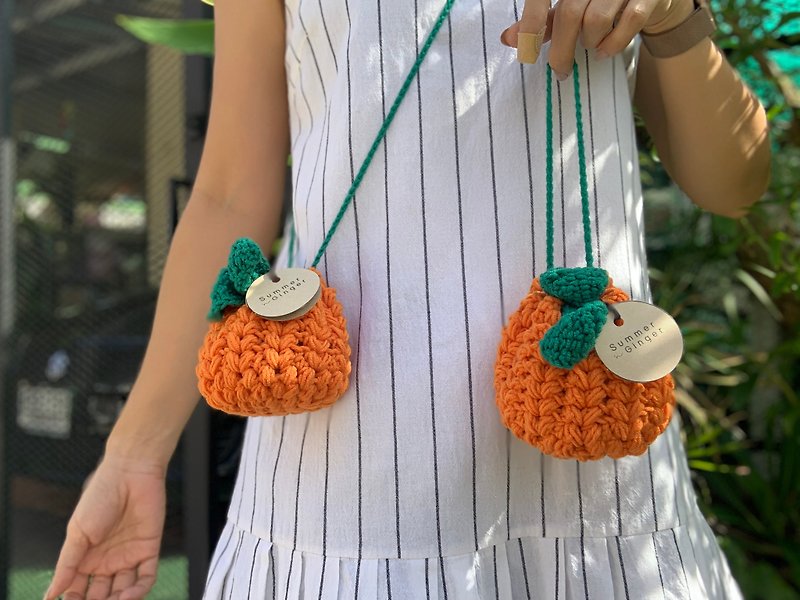 Summer Orange  Pouch - 束口袋双肩包 - 其他人造纤维 橘色