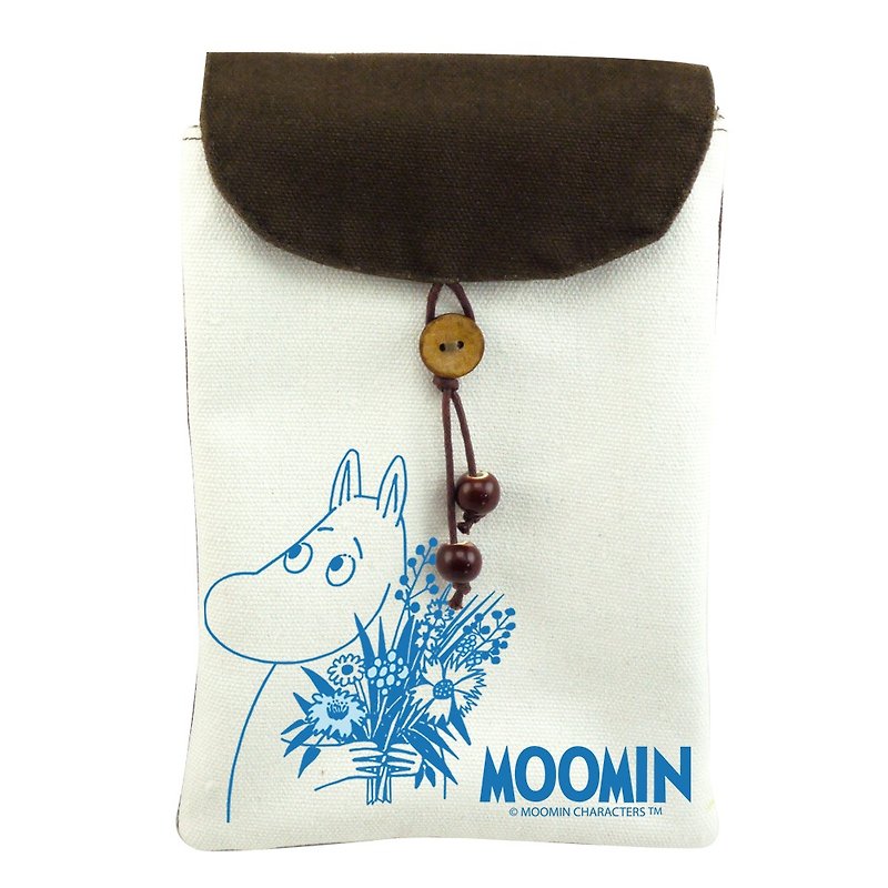 Moomin噜噜米授权-手机袋【MOOMIN】( 肩背 ) - 侧背包/斜挎包 - 棉．麻 蓝色