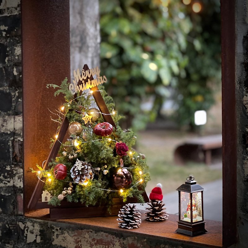 焦糖木框圣诞树*D03/木框圣诞树/圣诞节/居家布/独家圣诞礼盒 - 植栽 - 植物．花 