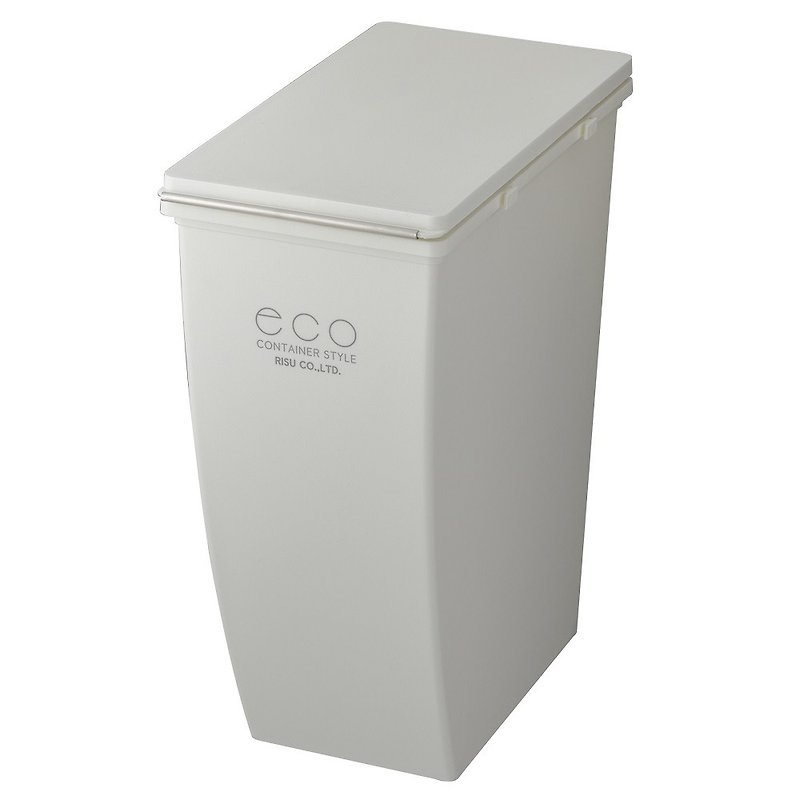 日本 eco container style 简约造型垃圾桶(21L) - 白色 - 垃圾桶 - 塑料 