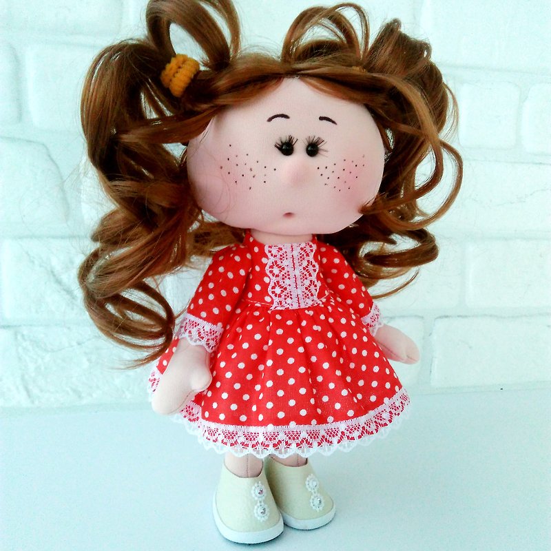 娃娃纺织娃娃Tilda室内手工娃娃 - 玩偶/公仔 - 其他材质 粉红色