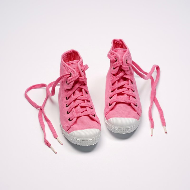西班牙帆布鞋 CIENTA 61997 69 粉红色 经典布料 童鞋 高筒 - 童装鞋 - 棉．麻 粉红色