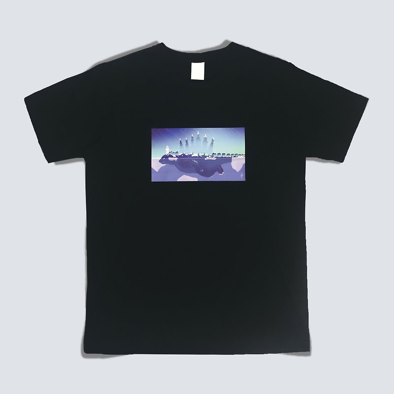 ZJ中厚磅经典短袖T恤 冰山款恐龙人系列绘图设计 台湾制造MIT - 男装上衣/T 恤 - 棉．麻 黑色