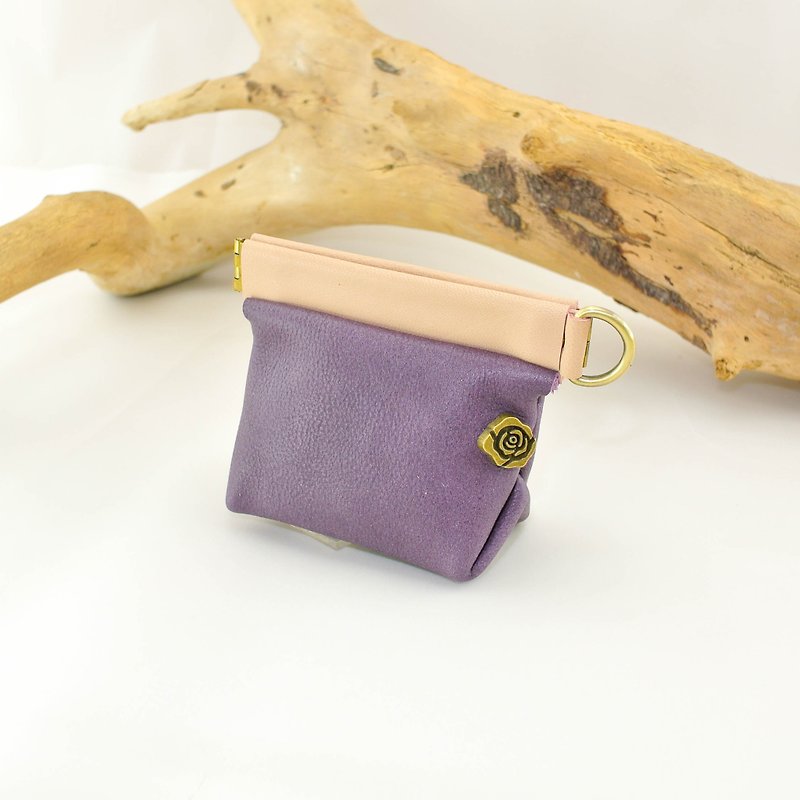 ✐。弹片立体多功能小小包。✐ --- 零钱包 / 小物包 / 收纳 / 钥匙 / 耳机 - 零钱包 - 真皮 紫色