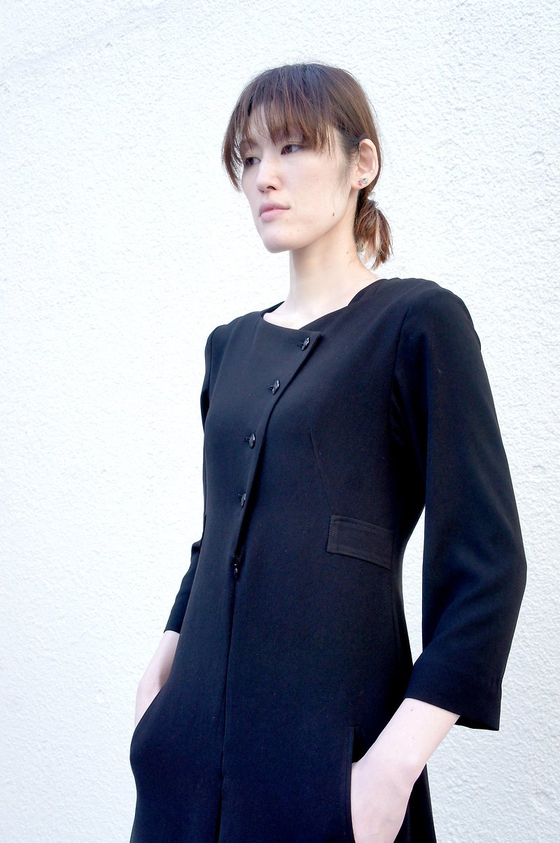 order made Black formal dress/オーダーメイド　デザイナーズブラックフォーマルドレス - 洋装/连衣裙 - 棉．麻 黑色