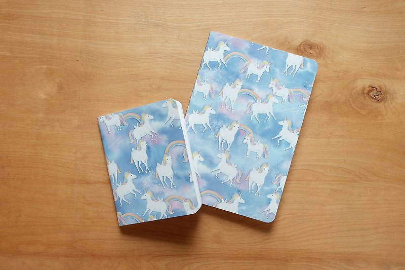 Notebook set : Unicorn Way (set of 2) - 笔记本/手帐 - 纸 蓝色