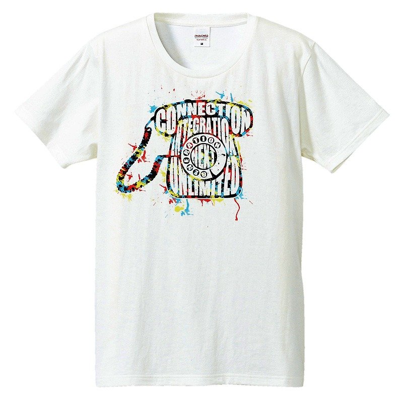Tシャツ / Telephone - 男装上衣/T 恤 - 棉．麻 白色