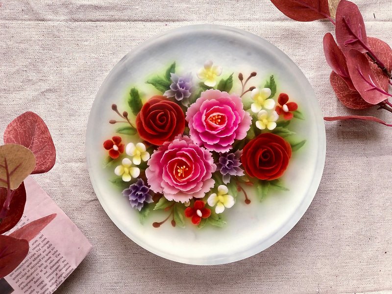 原创款式果冻花蛋糕-皆8寸 - 蛋糕/甜点 - 新鲜食材 粉红色