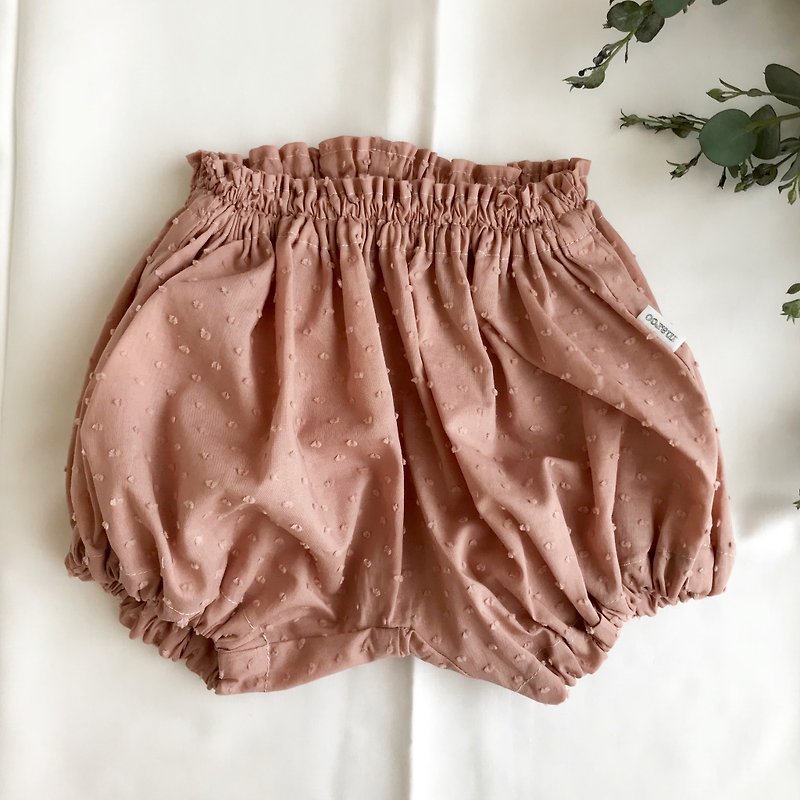 ベビーパンツ(水玉/サーモンピンク) - 童装裤 - 棉．麻 粉红色