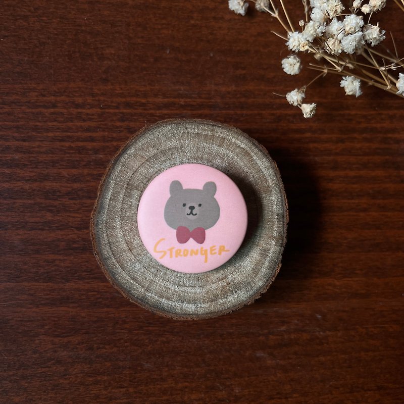 熊熊小徽章 - 其他 - 塑料 粉红色