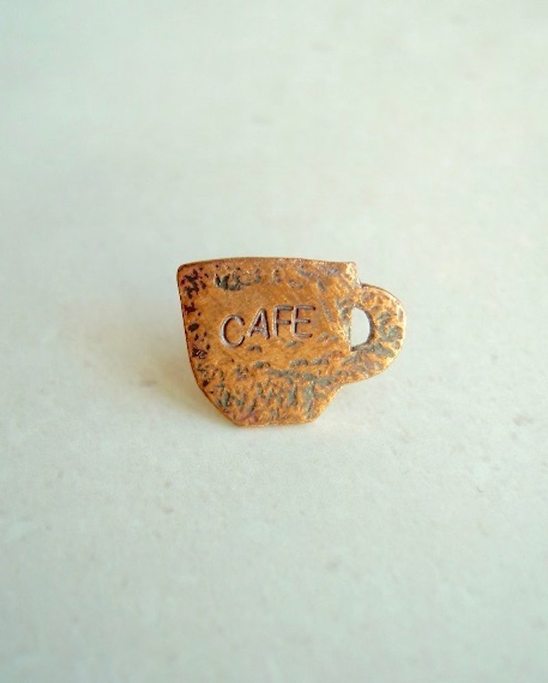 cafe・ピンブローチ２ - 胸针 - 其他金属 咖啡色