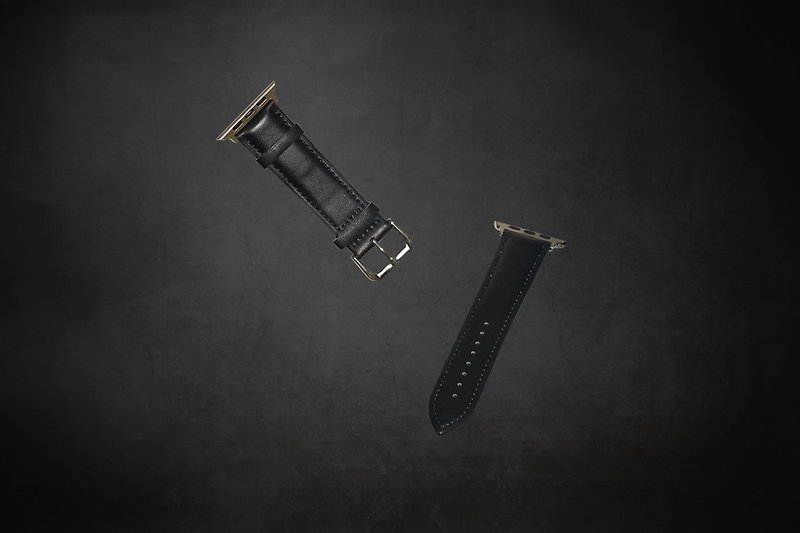 【改版出清SALE】Apple watch表带 (免费表扣雷射刻字) - 表带 - 真皮 黑色