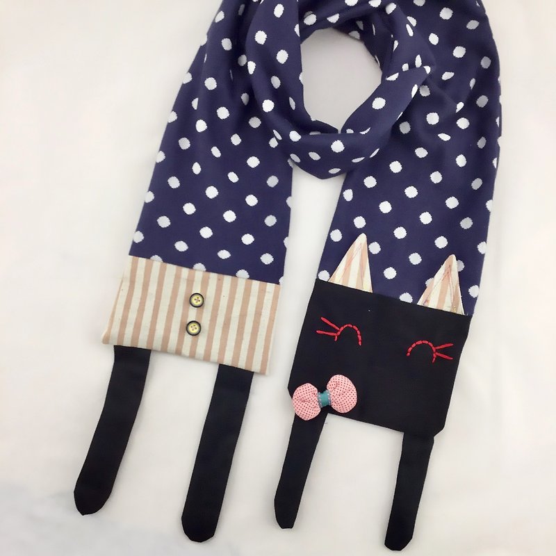 猫咪造型围巾---保暖舒适吸睛 - 丝巾 - 棉．麻 