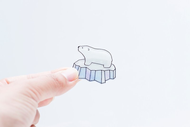 北极熊 别针 胸针 配饰 礼物 - 胸针 - 塑料 蓝色