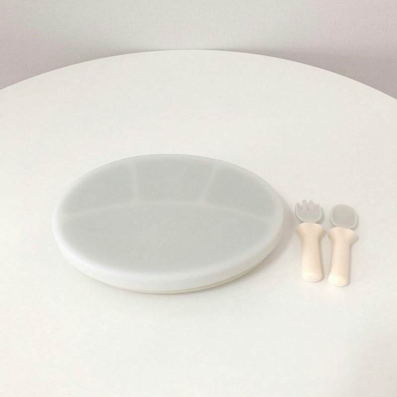 MODU'I 铂金硅胶分隔吸盘透明盖 - 儿童餐具/餐盘 - 硅胶 透明