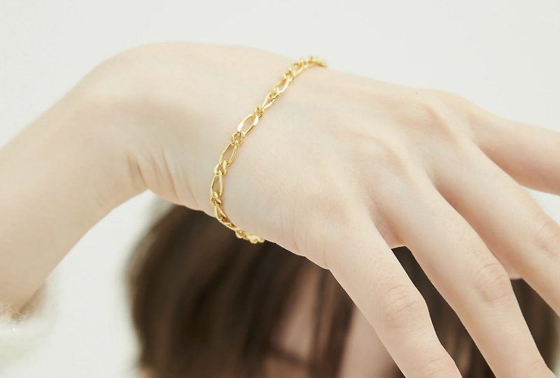 OA FigARO 链条手链（镀金） - 手链/手环 - 纯银 金色