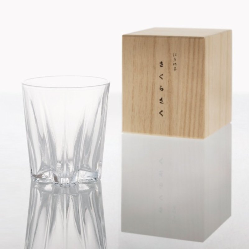 260cc【日本樱花祭】(透明) SAKURASAKU樱花对杯 威士忌杯 - 酒杯/酒器 - 玻璃 白色