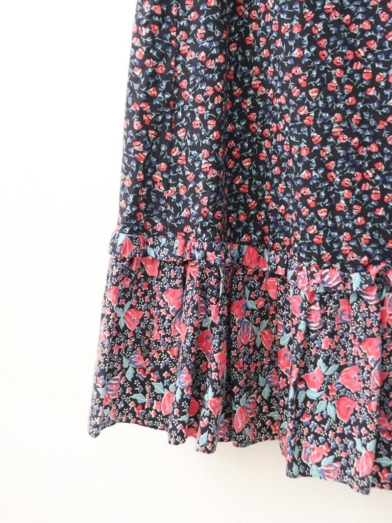 复古田园乡村风可爱纯棉欧美古着长裙 European Vintage Skirt - 裙子 - 棉．麻 粉红色