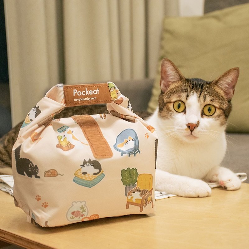 Pockeat食物袋 | SCPA浪猫公益款(小食袋)-我们家 - 收纳用品 - 其他材质 白色