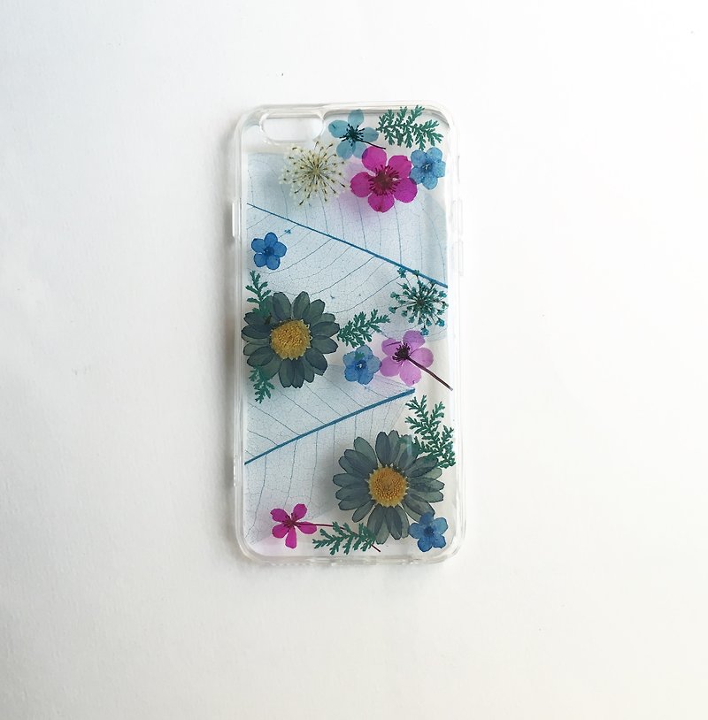 纯粹蓝:: 海军蓝 宝蓝 压花手机套 pressed flower phonecase - 手机壳/手机套 - 植物．花 蓝色