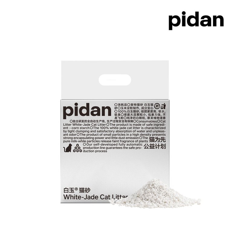 pidan 白玉猫砂 原味 超值4包组 - 猫砂/猫砂垫 - 其他材质 白色