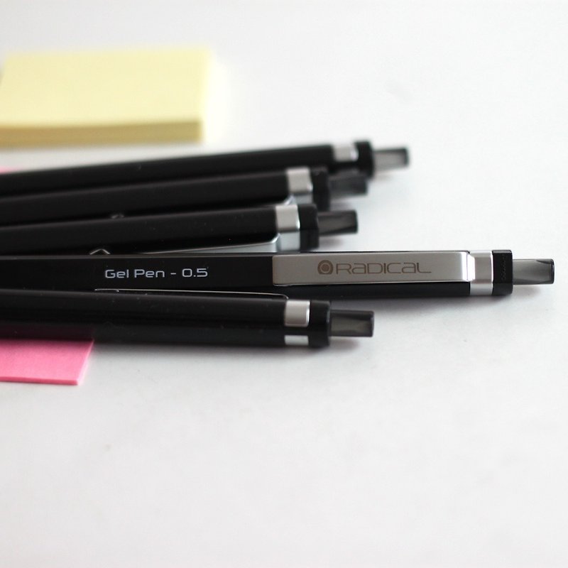 PREMEC 瑞士品牌 RADICAL胶墨笔 质感金属笔夹 黑身黑芯单入装 - 其他书写用品 - 塑料 黑色