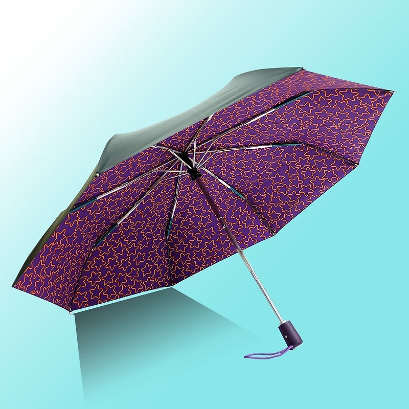 【台湾文创 Rain's talk】降温星空抗UV三折自动开收伞 - 雨伞/雨衣 - 防水材质 多色