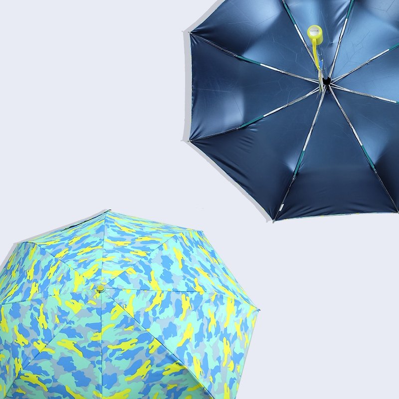 【台湾文创 Rain's talk】降温迷彩抗UV三折自动开收伞 - 雨伞/雨衣 - 防水材质 多色