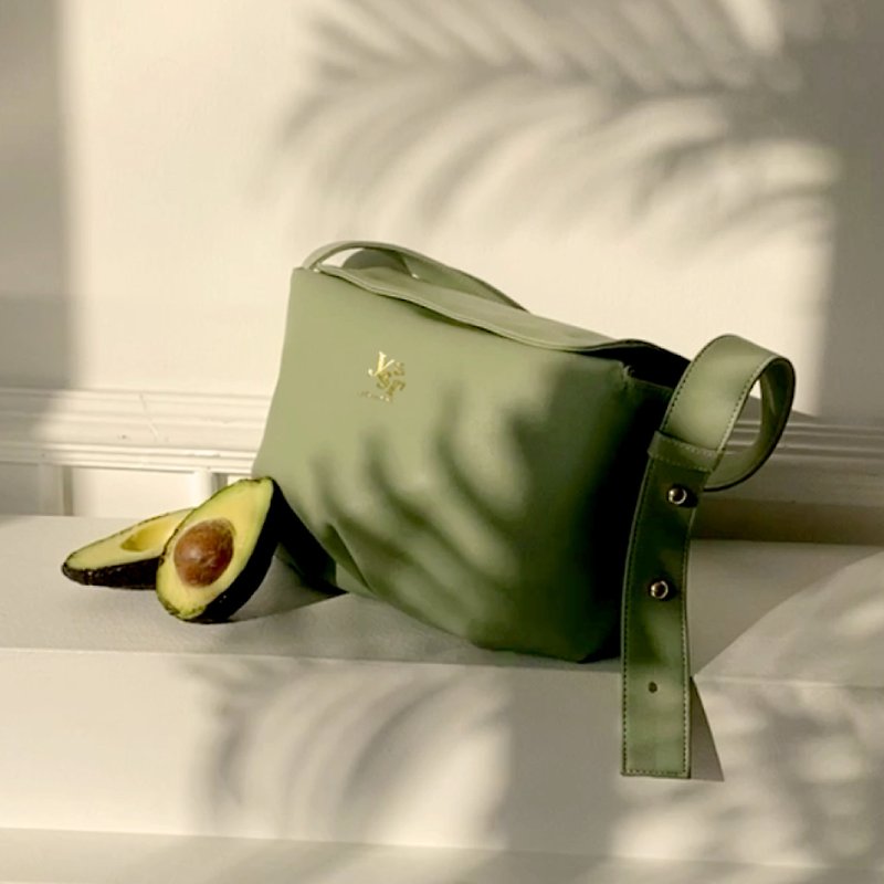 Sage Green - Rosalind Shoulder Bag - 侧背包/斜挎包 - 人造皮革 绿色