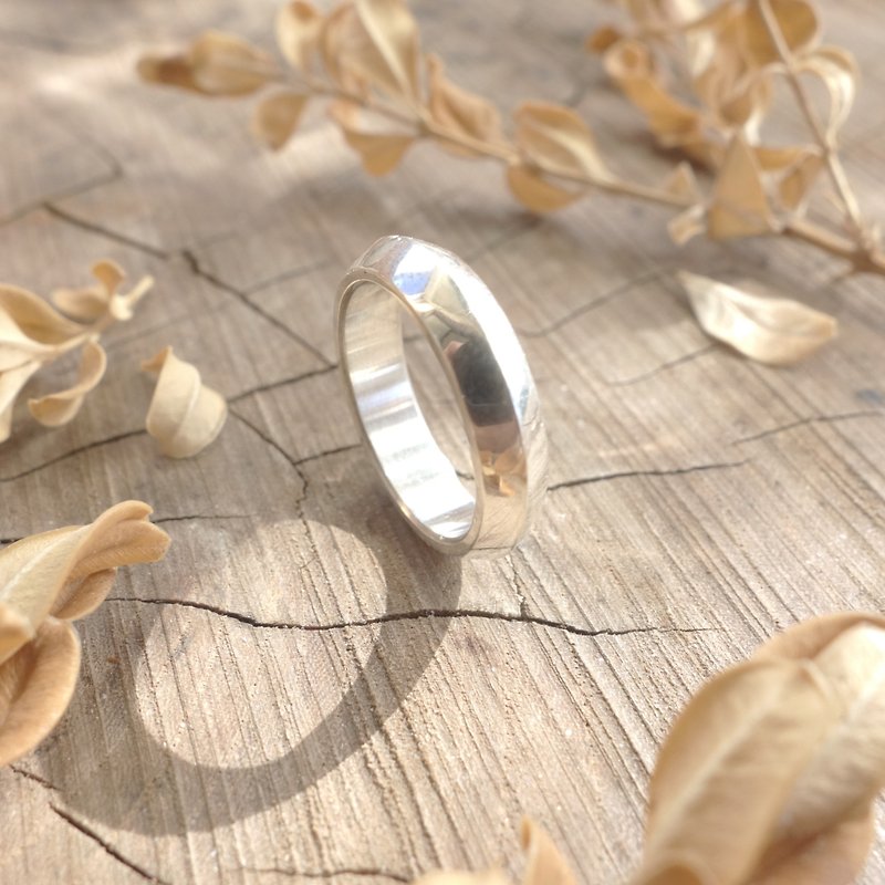 纯银 素面角戒指 - 手工制作 - 戒指 - 其他金属 银色