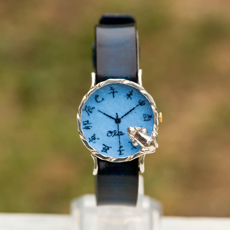 池をのぞく蛙腕時計MパステルブルーSiver - 女表 - 其他金属 蓝色