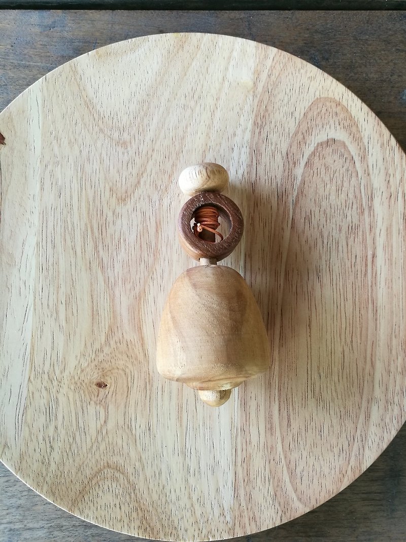 Wooden spinning top pear shape - light color - 玩具/玩偶 - 木头 咖啡色