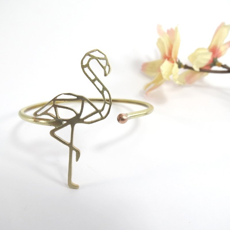 Flamingo geometric bracelet From WABY - 手链/手环 - 其他金属 橘色