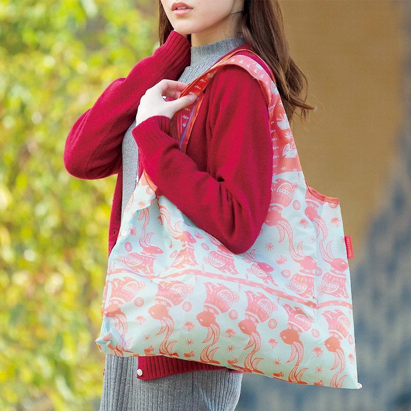 日本 Prairie Dog 设计包/环保袋/购物袋/手提袋 - 窗花兔 - 手提包/手提袋 - 聚酯纤维 