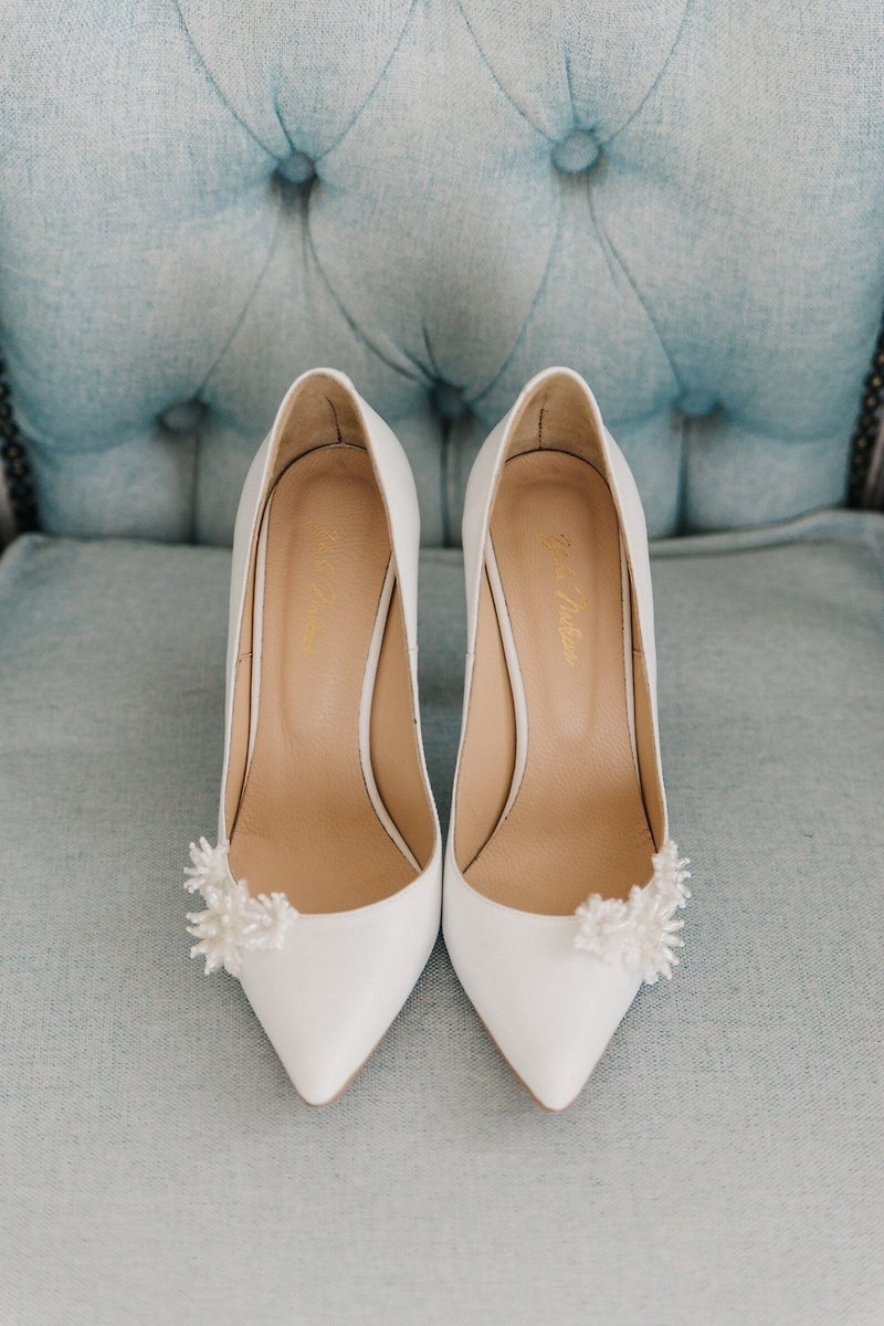 白色婚鞋 白色婚鞋 新娘白鞋 - 高跟鞋 - 其他材质 白色