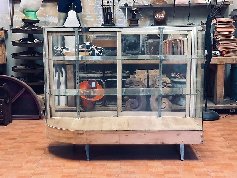 早期 玻璃桧木展示柜、商品柜 - 其他家具 - 木头 