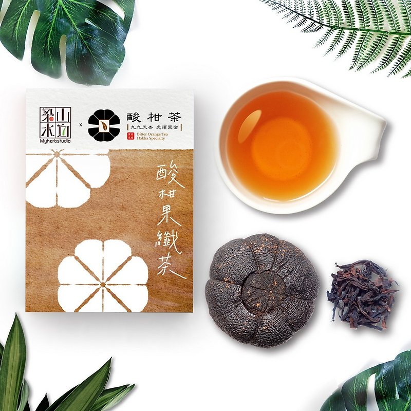 【梁山水泊】酸柑果纤茶 (新包装_猫里黑金巾版 6入/盒) - 茶 - 新鲜食材 橘色